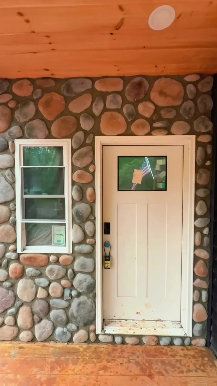 River-rock masonry wall inside a Virginia home — mobile service overview
